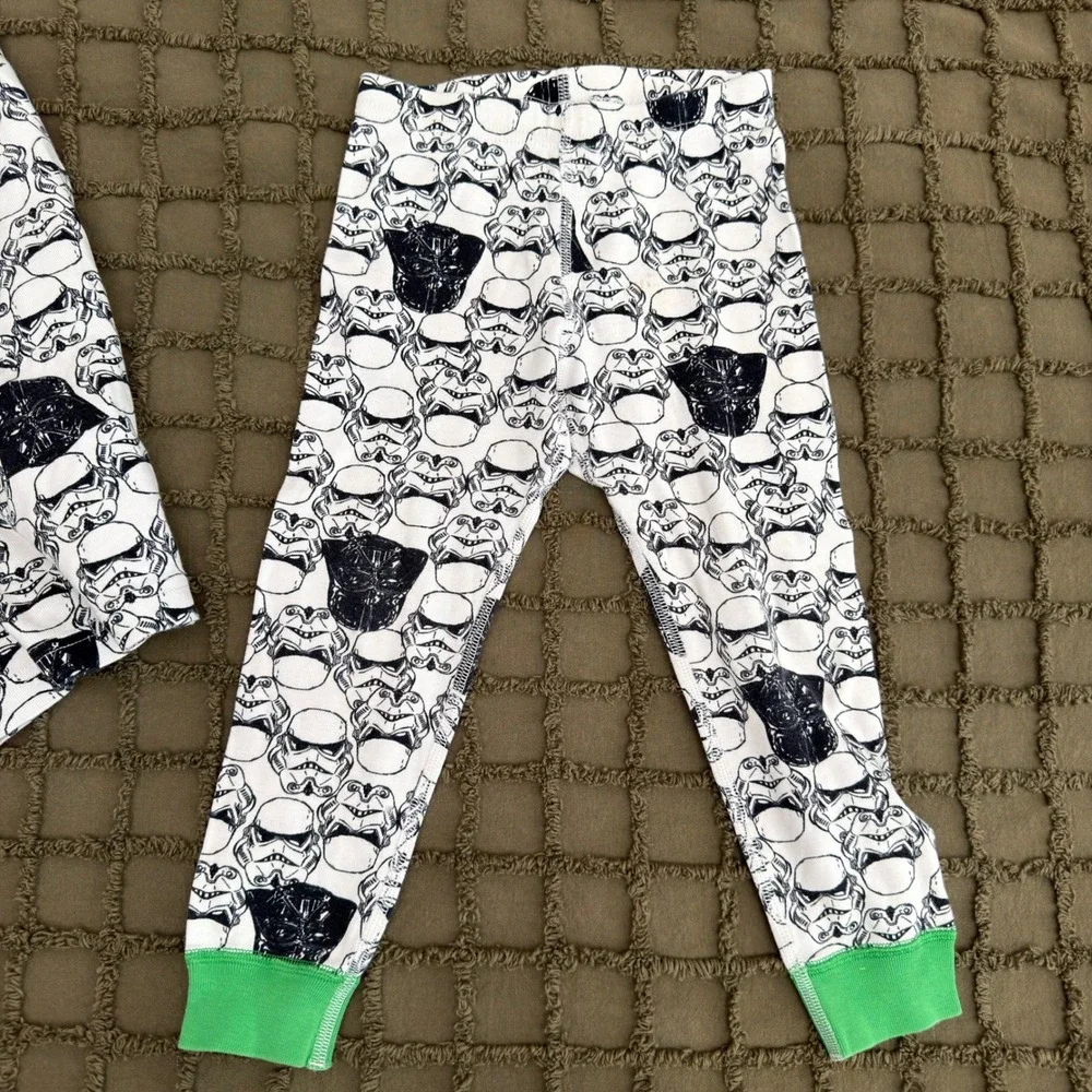 Hanna Andersson Star Wars Pajama Set Toddler 90 2T 3T White Darth Vader 42499